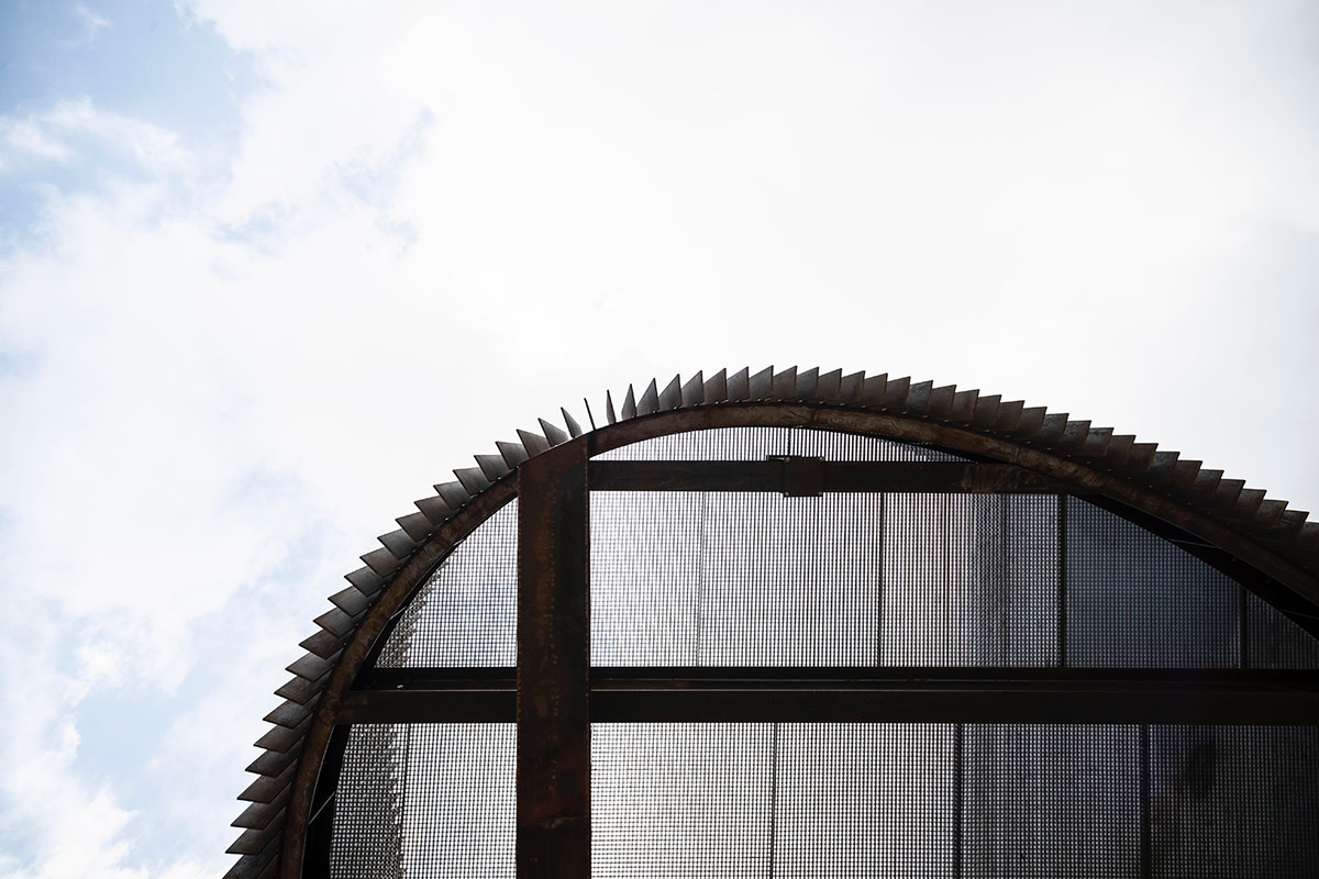 noa* network of architecture built corten steel viewing platform on the Schnals Valley Glacier ridge
