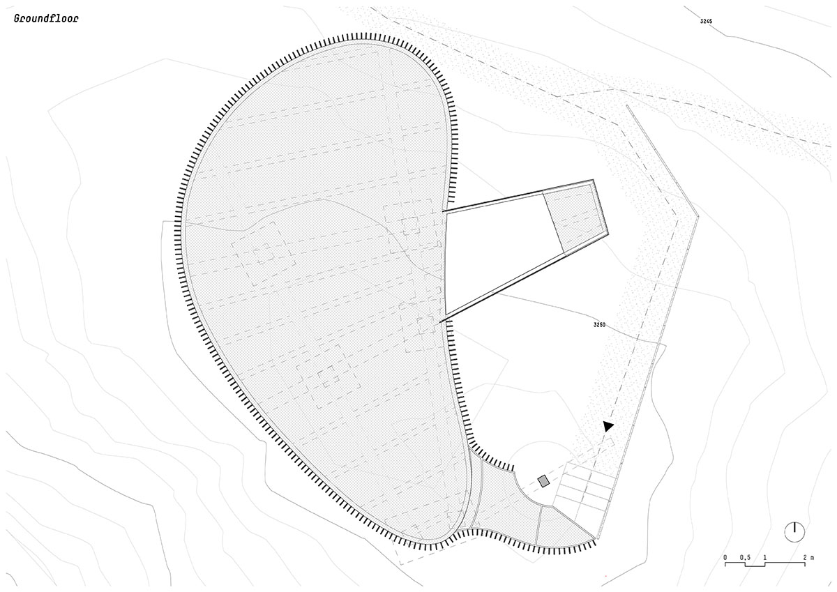 noa* network of architecture built corten steel viewing platform on the Schnals Valley Glacier ridge