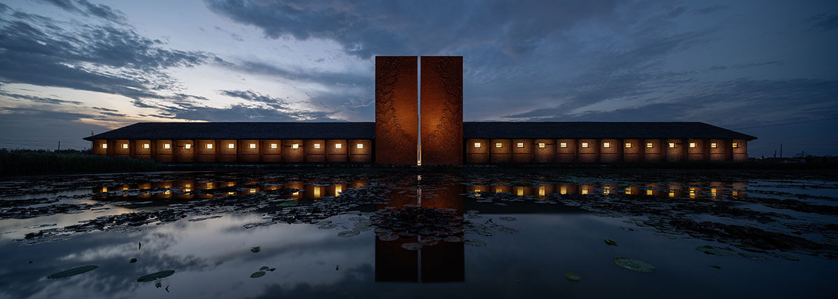 Roarc Renew repurposes old granaries as an art centre with flowing brick corridors in Jiaxing, China