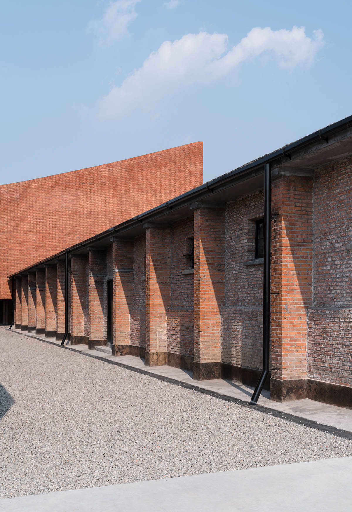 Roarc Renew repurposes old granaries as an art centre with flowing brick corridors in Jiaxing, China