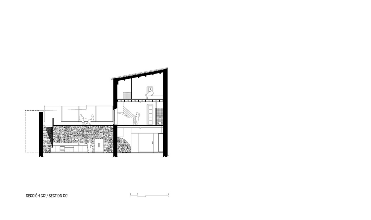 Anna & Eugeni Bach converts former chocolate factory into residence with stone walls in Spain