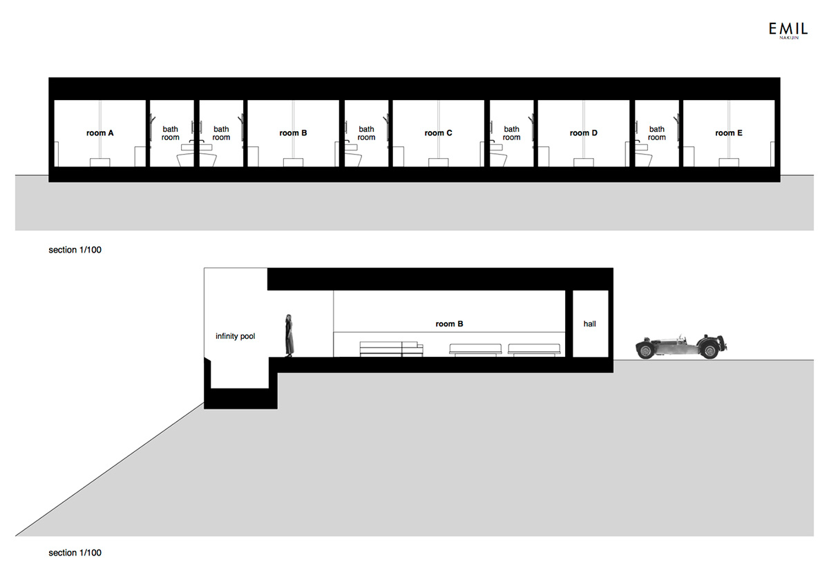 Shinichi Ogawa & Associates hides five guest rooms within all-white minimalist volume in Japan