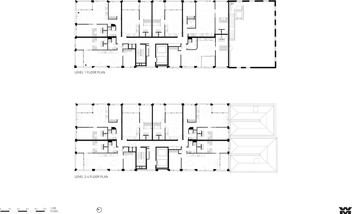 Piccolo House by Wood Marsh features coloured reflective glass elements in South Melbourne