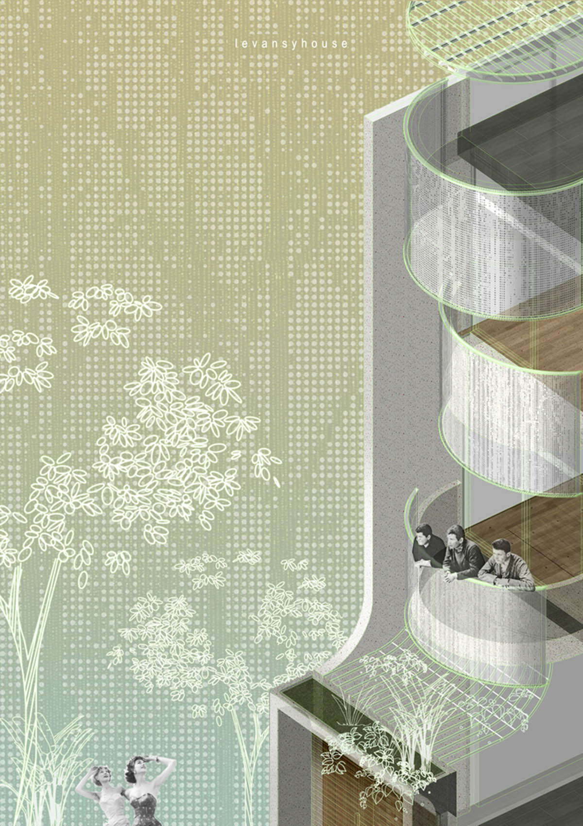 AD9 Architects built residence on a narrow plot with half-circled balconies in Vietnam