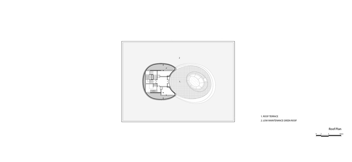 Community Center in Xi&rsquo;an is raised on sculptural base that features a rippling effect
