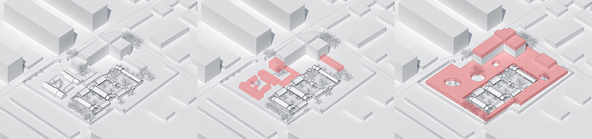 MAD wraps Beijing's historic courtyard buildings with kindergarten featuring undulating red rooftop