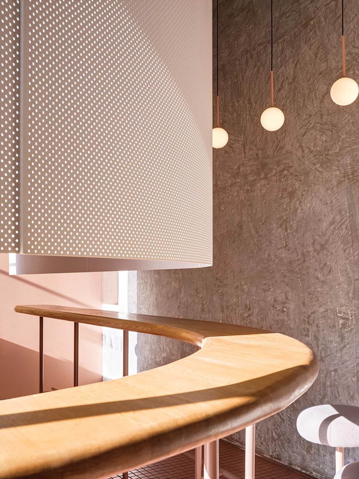 Office AIO designs cafe with pink and artistic interiors in a renovated historic building in Beijing