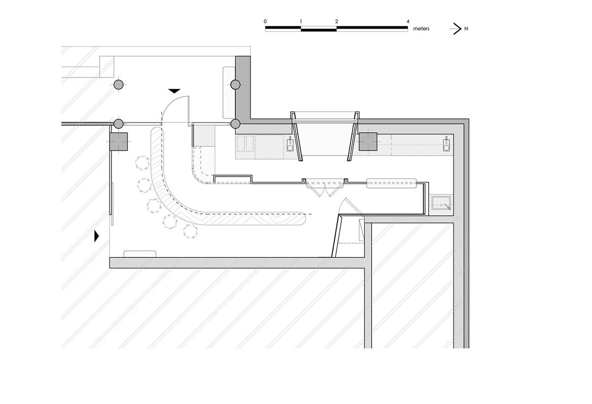 Office AIO designs cafe with pink and artistic interiors in a renovated historic building in Beijing