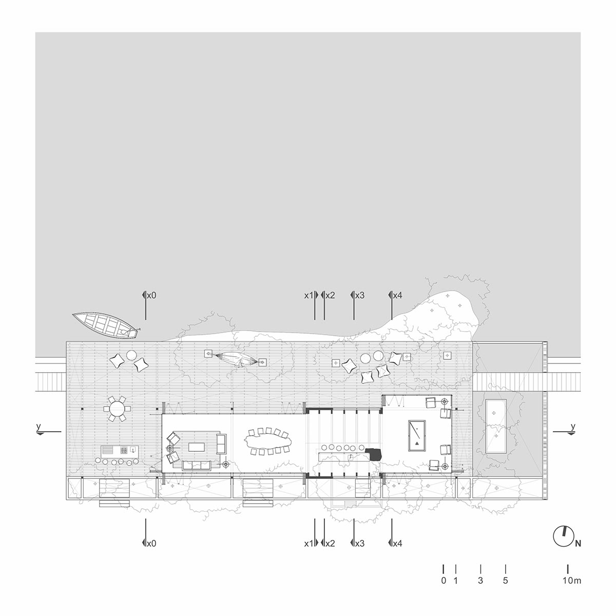 Fabián M Escalante H Arquitectos designs holiday home with gabled volume in rural Guanajuato