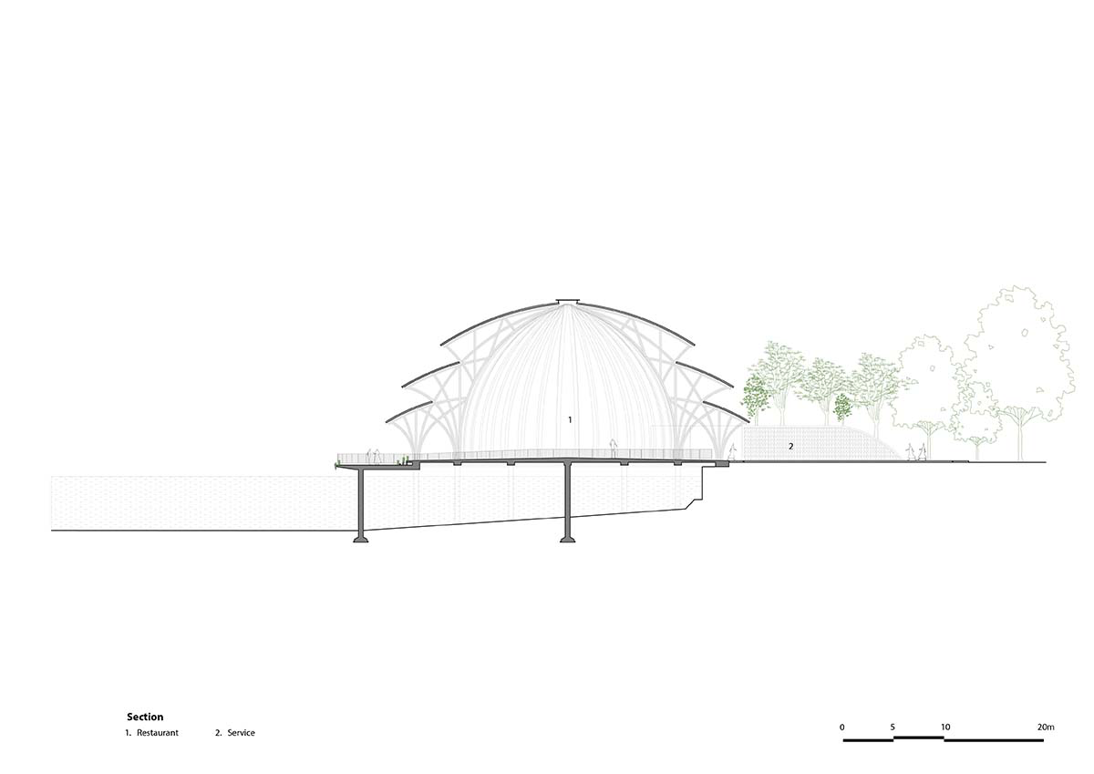 VTN Architects completes Vedana Restaurant in Vietnam, a tallest bamboo structure of the studio