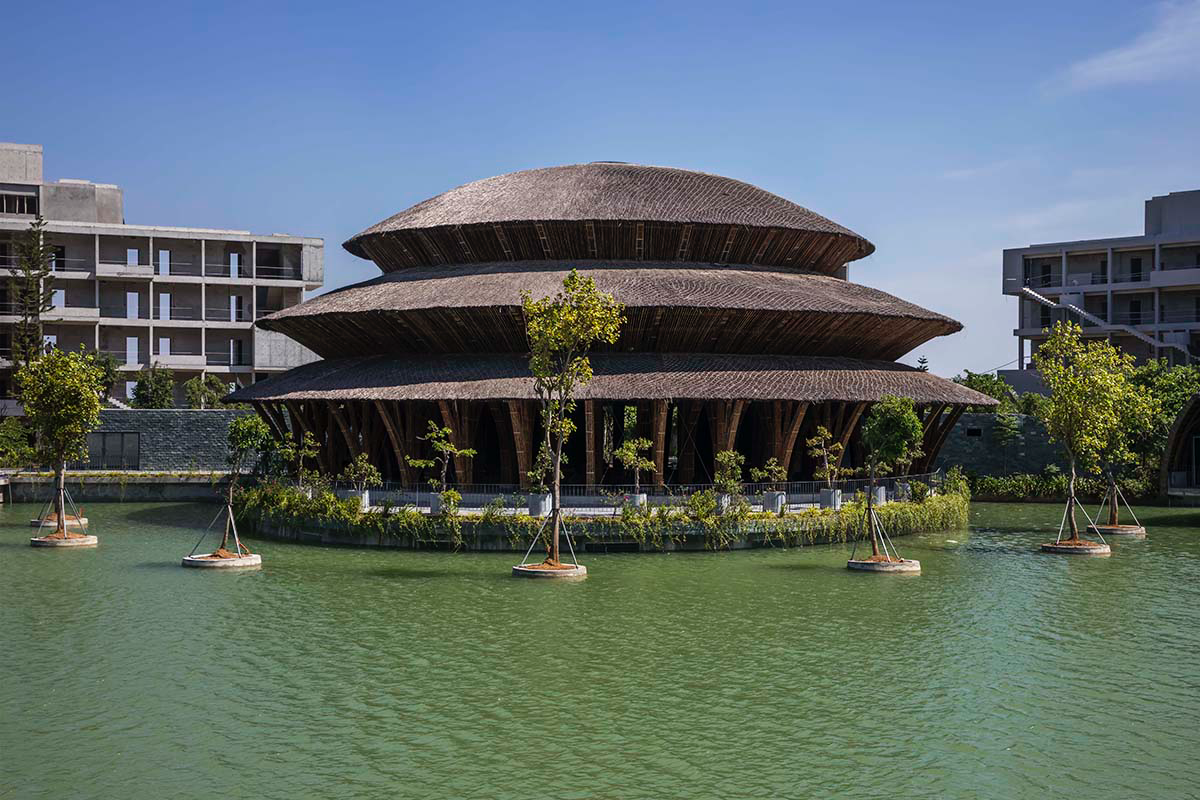 VTN Architects completes Vedana Restaurant in Vietnam, a tallest bamboo structure of the studio