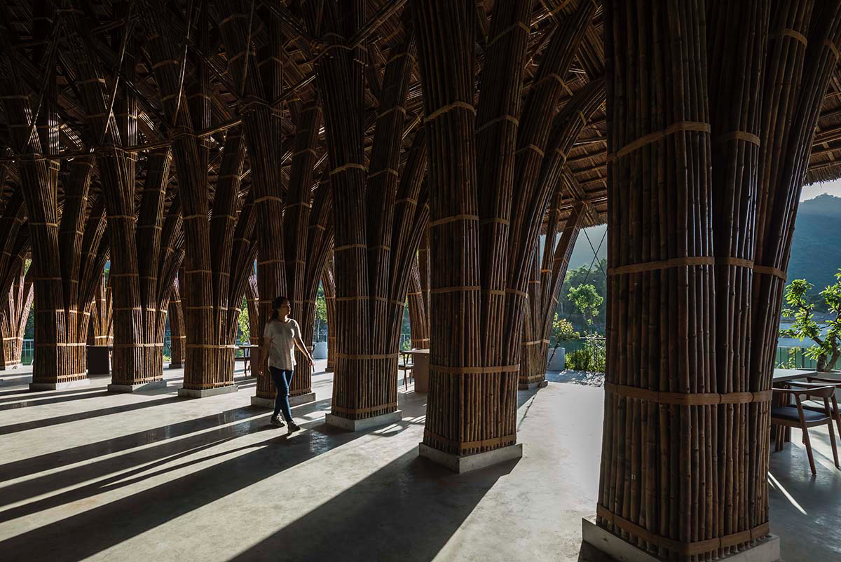 VTN Architects completes Vedana Restaurant in Vietnam, a tallest bamboo structure of the studio