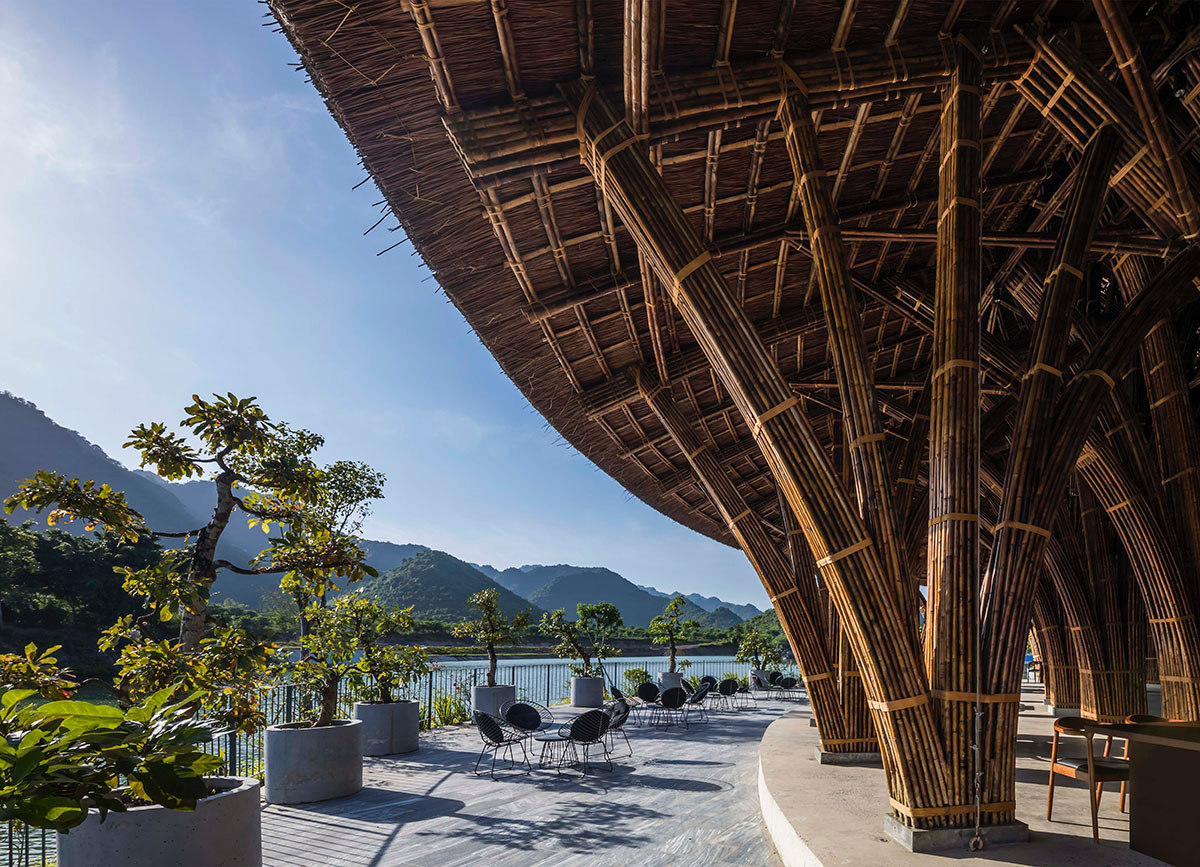 VTN Architects completes Vedana Restaurant in Vietnam, a tallest bamboo structure of the studio