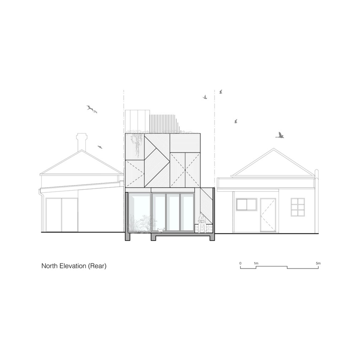 Austin Maynard Architects adds glass volume to the original Dutch-gabled facade in Melbourne