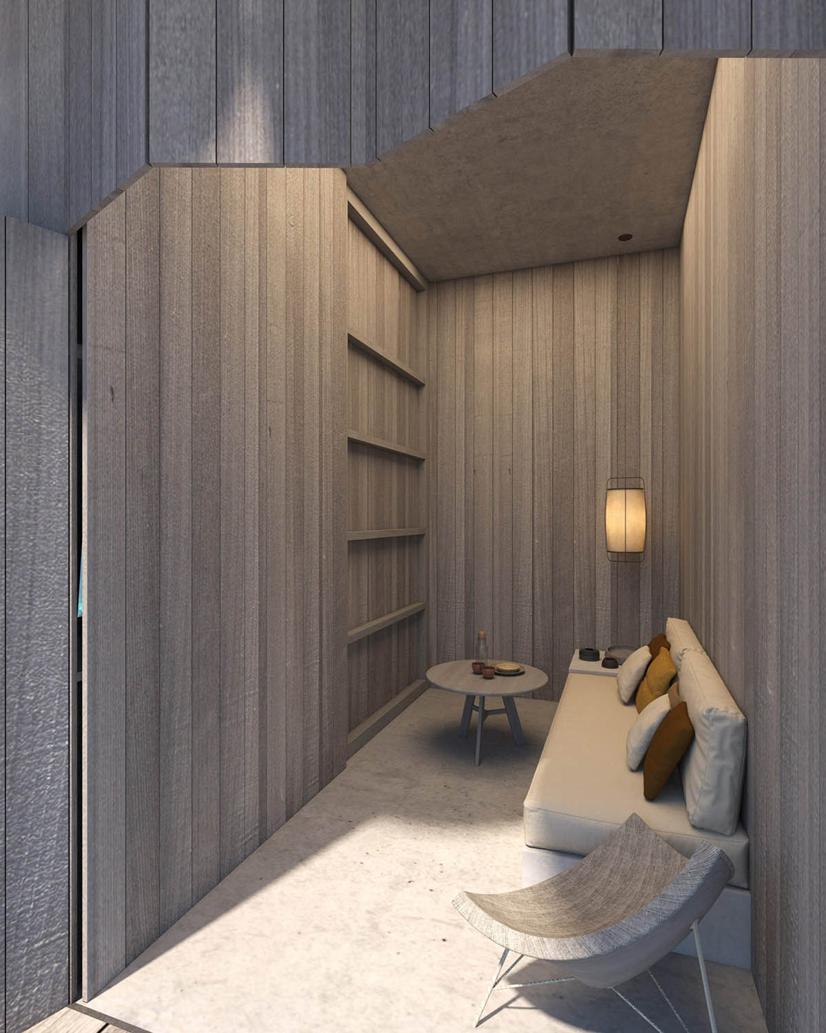 Asbury Beach Club in New Jersey is composed of curved concrete canopies activating the site