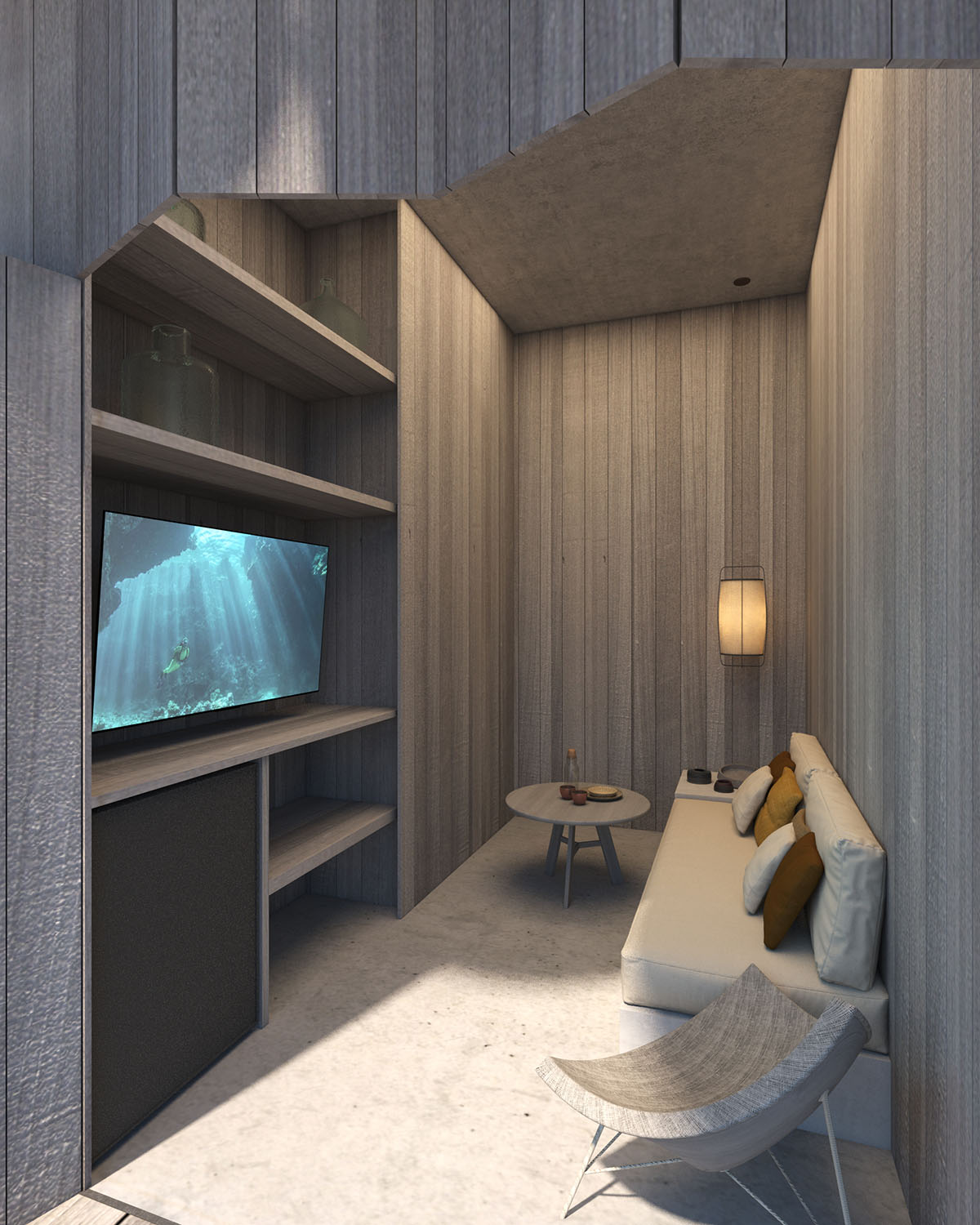 Asbury Beach Club in New Jersey is composed of curved concrete canopies activating the site