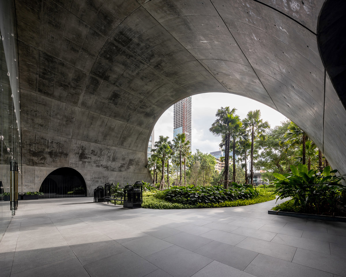 Plan Architect built gridded hotel that features cave-like entrance in Thailand
