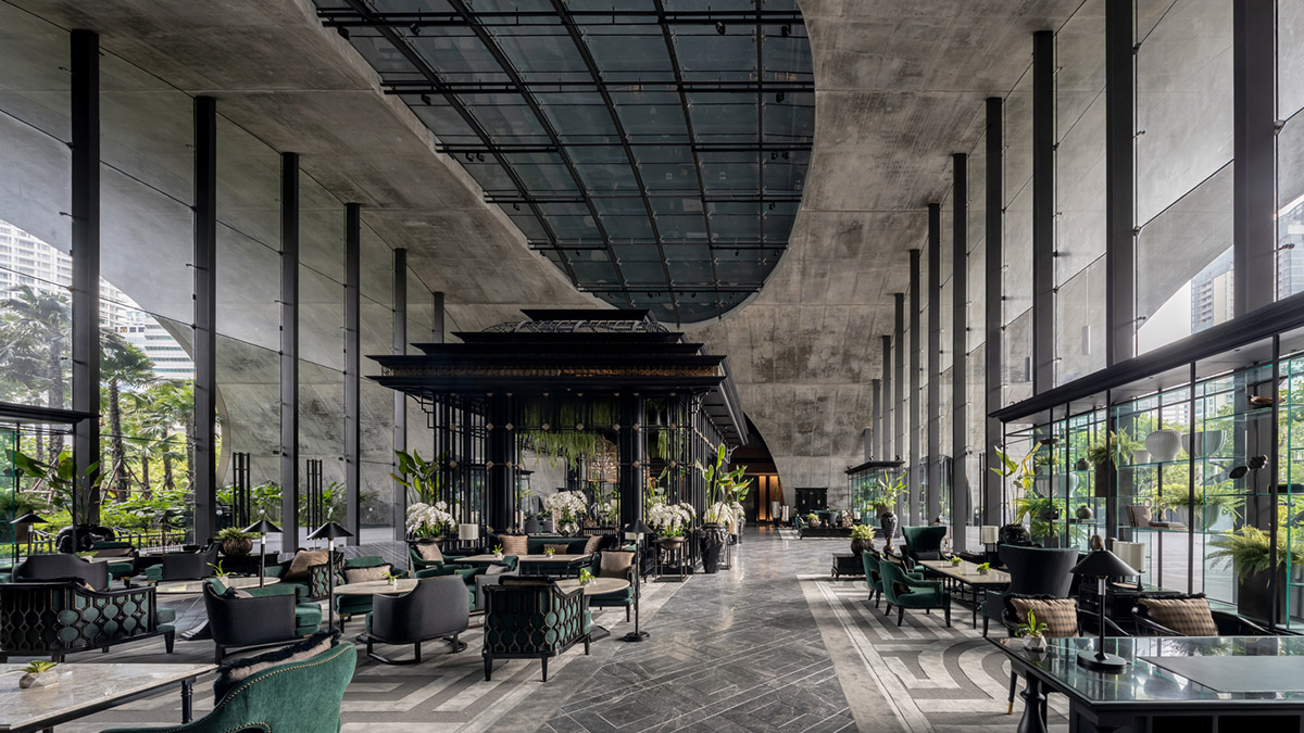 Plan Architect built gridded hotel that features cave-like entrance in Thailand