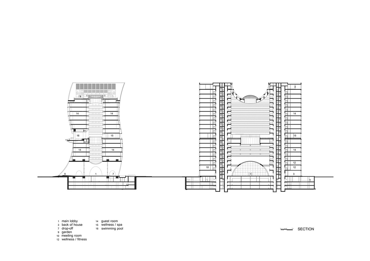Plan Architect built gridded hotel that features cave-like entrance in Thailand