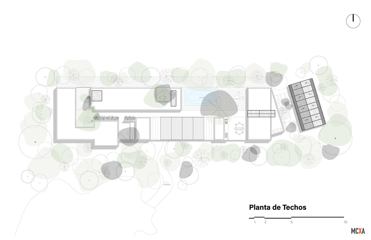 Mauricio Ceballos X Architects enriches Mague House with carved-out spaces within abundant vegetation
