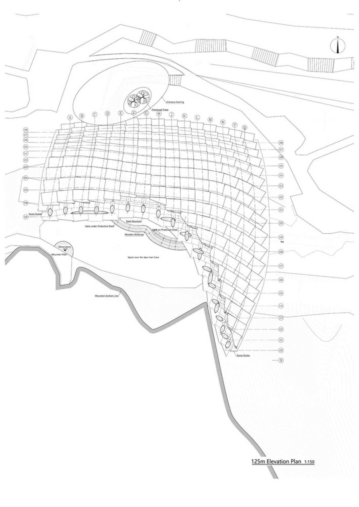 THAD's undulating prefabricated shell protects archaeological site of Peking Man cave in China