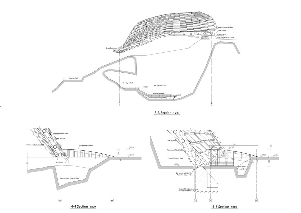 THAD's undulating prefabricated shell protects archaeological site of Peking Man cave in China