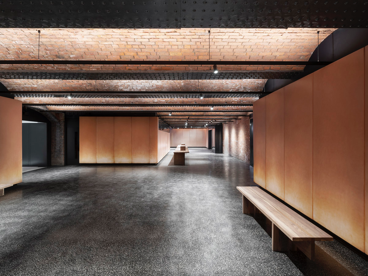 Carmody Groarke completes gallery that features brick vaulted ceilings and back-lit panels