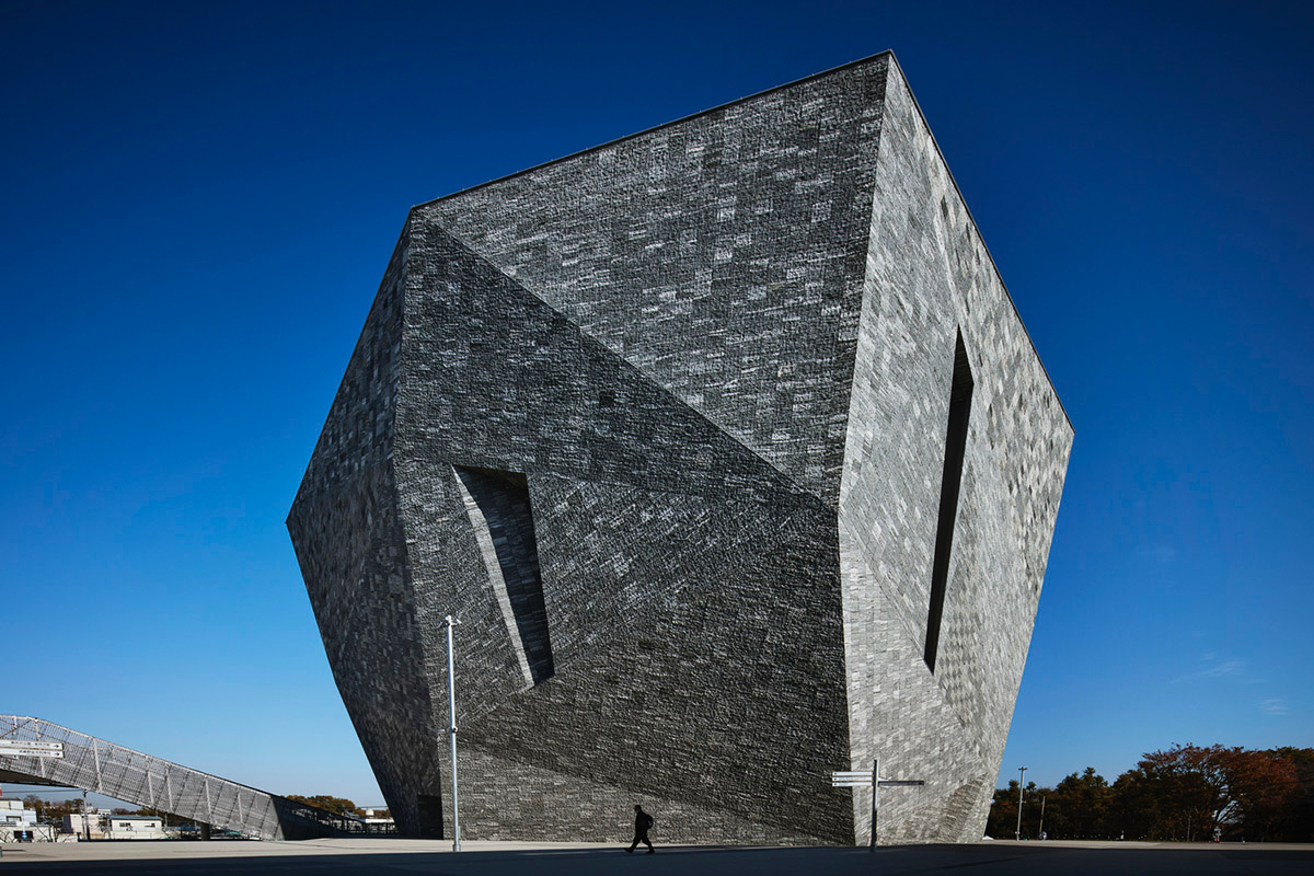 Kengo Kuma creates monolithic Kadokawa Culture Museum made of granite façade in Japan