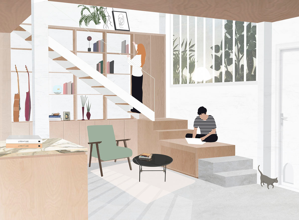 Jean Moulin Atelier-House features fairy tale-like and light-filled interiors by Atelier NEA in Paris