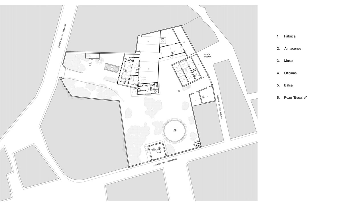 Aigua de Vilaju&iuml;ga restored with vaulted bricks and exposed concrete bringing light into the space