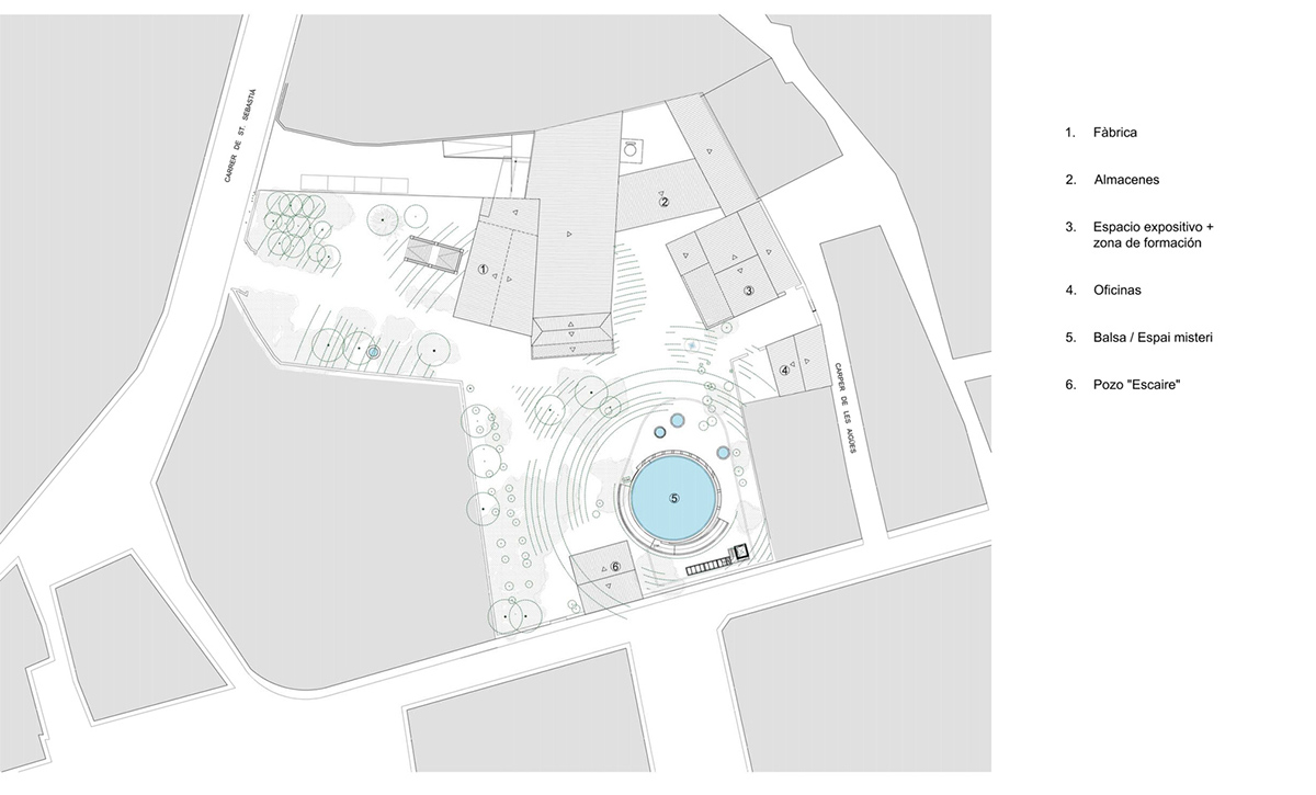 Aigua de Vilaju&iuml;ga restored with vaulted bricks and exposed concrete bringing light into the space