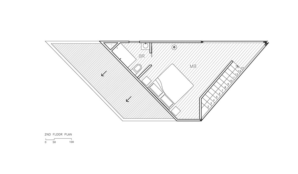 2DM Arquitectos designs compact and black cabin overlooking the Pacific Ocean in Chile