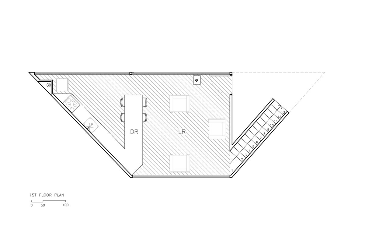 2DM Arquitectos designs compact and black cabin overlooking the Pacific Ocean in Chile