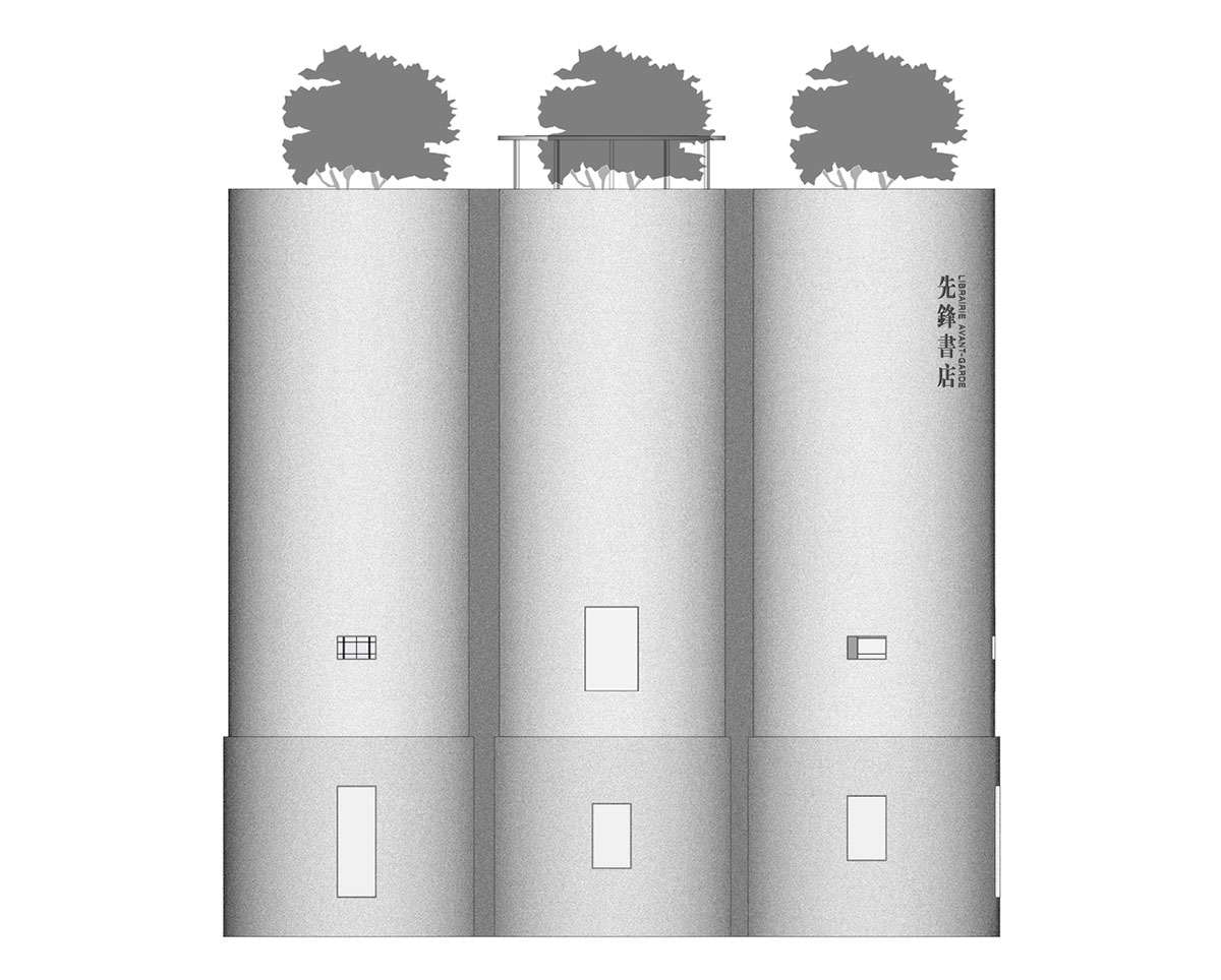 Ten towering cylindrical cement silos are converted to house immersive library of books in China