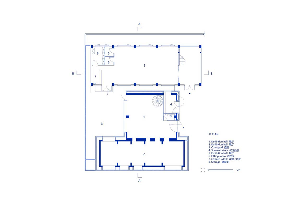 Ladder-Like sandalwood yellow volumes form Buddha artist's exhibition space and studio in China