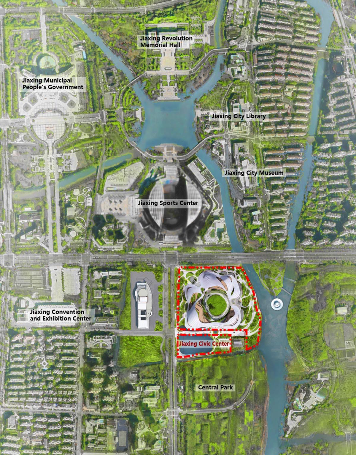 MAD releases design for Jiaxing Civic Center that creates