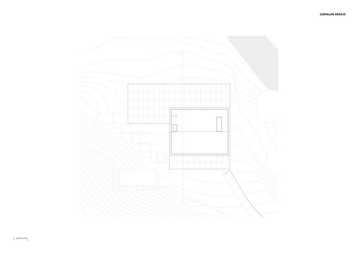 Carvalho Ara&uacute;jo designed singular concrete volume overlooking a lush forest in Portugal