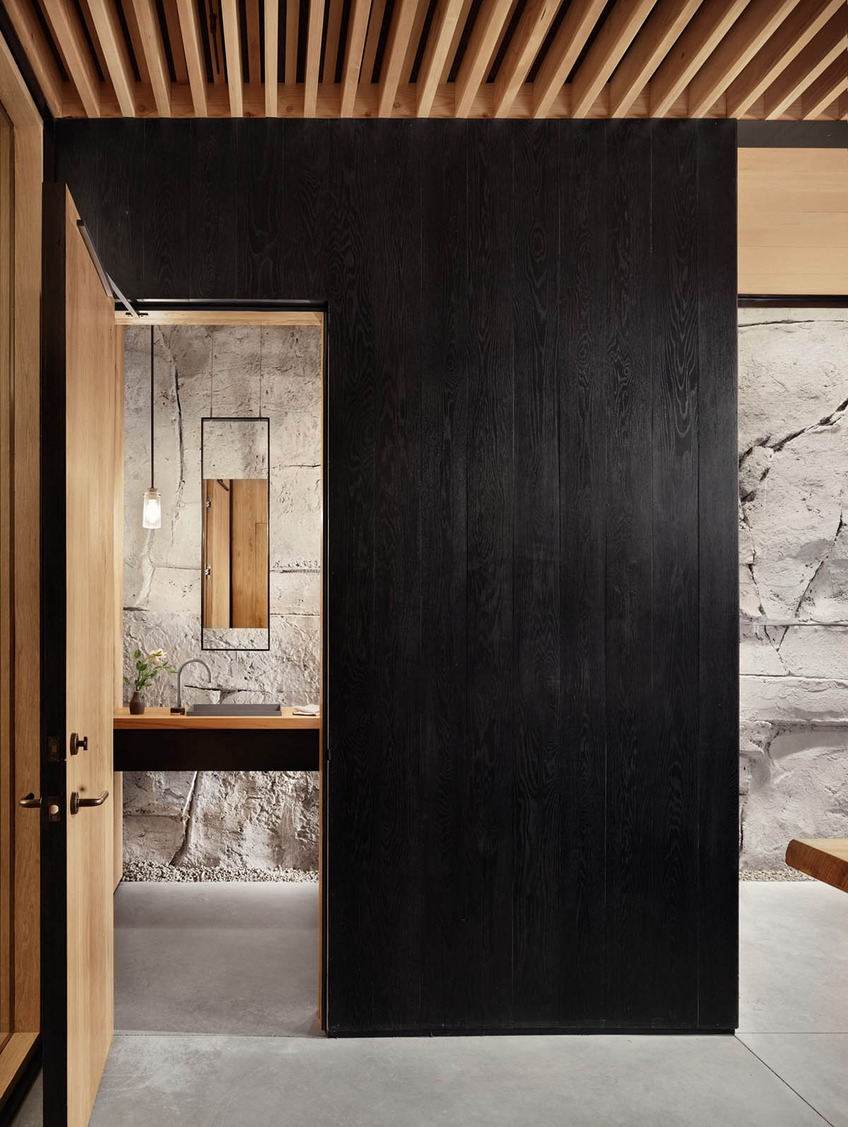 Clayton Korte creates private wine cave embedded into native landscape of Texas hillside