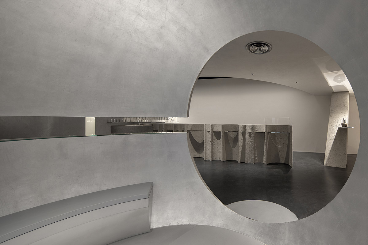 lialawlab completes retro-futuristic skincare centre in Hangzhou, China