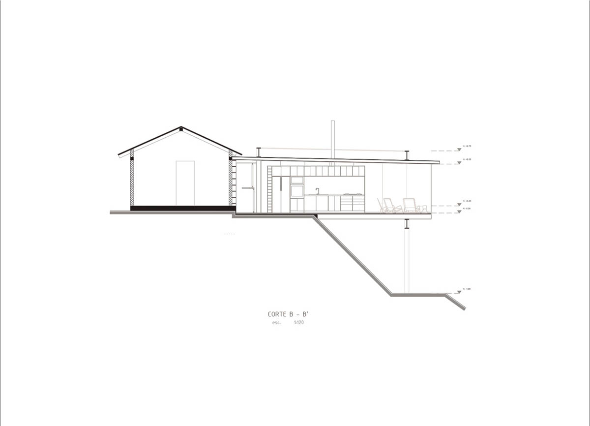 RAMA estudio built glazed retreat that sits on slope with minimal touch overlooking valley in Ecuador
