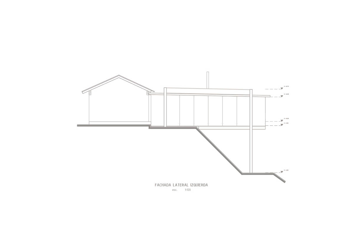 RAMA estudio built glazed retreat that sits on slope with minimal touch overlooking valley in Ecuador