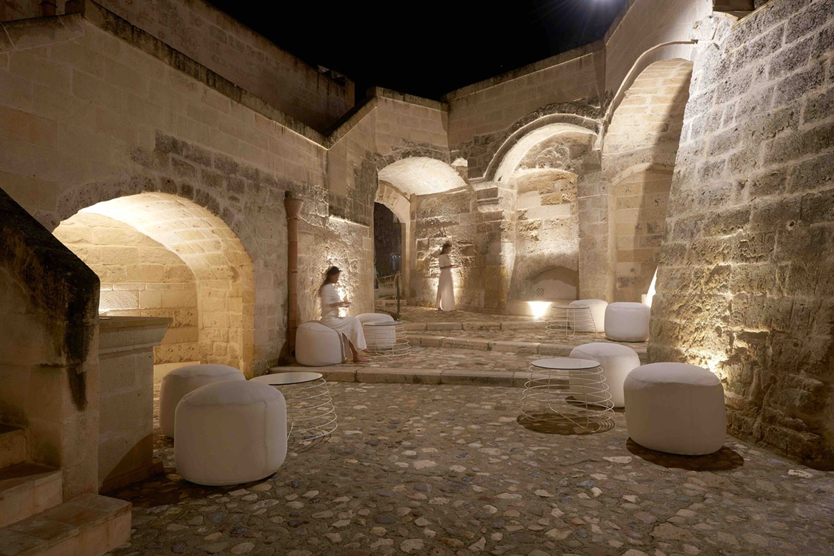 Interiors of this cave hotel and spa by Simone Micheli act like work of art with excavated surfaces