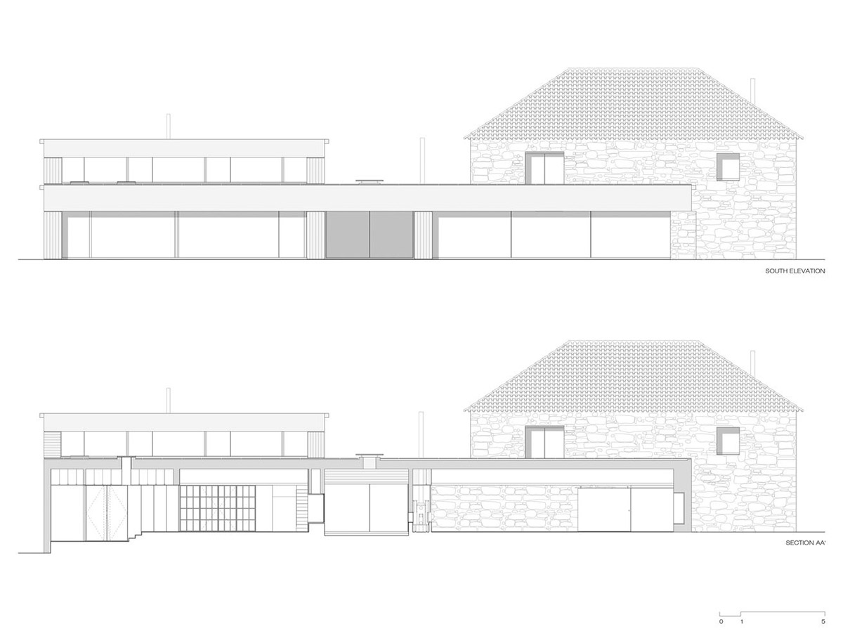 Concrete house by Germano de Castro Pinheiro Arquitectos creates pure balance between old and new