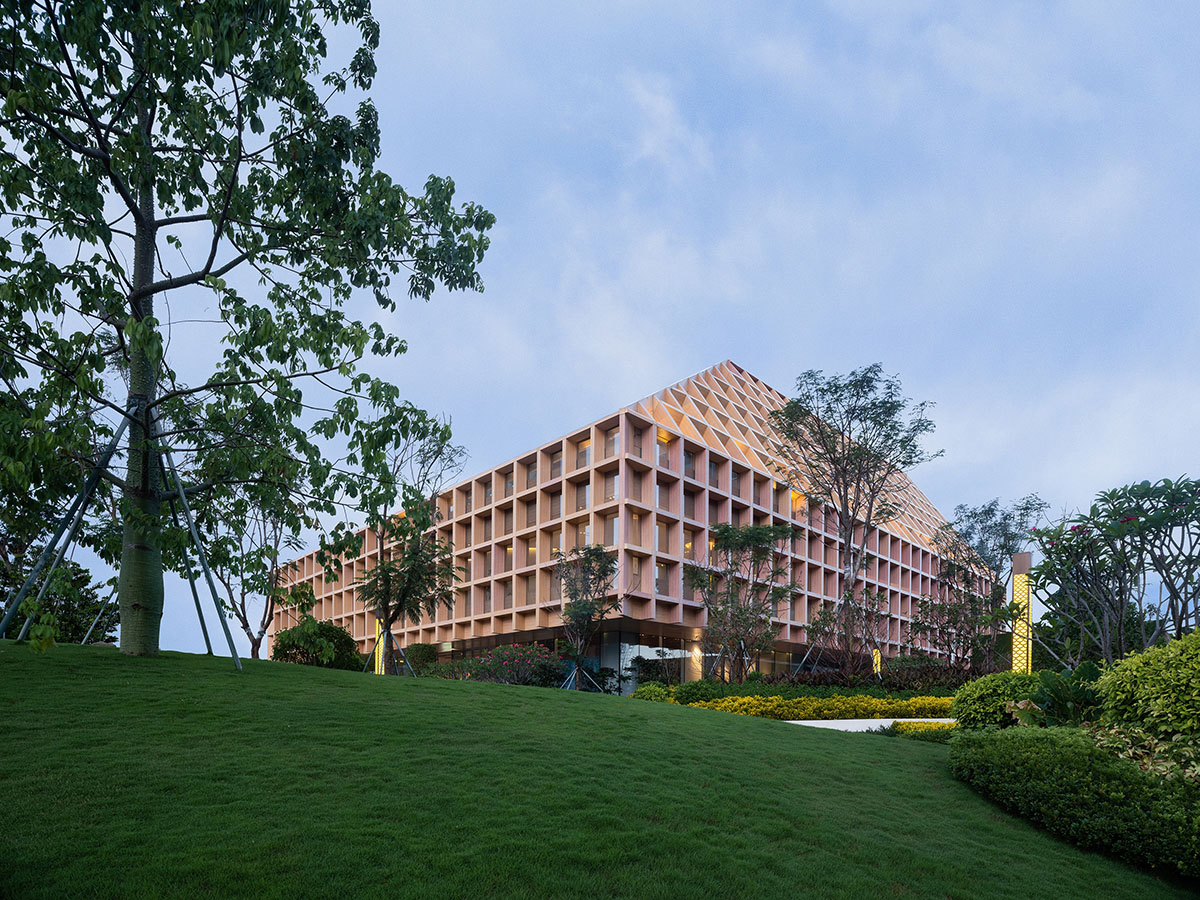 CLOU architects designs Sanya Farm Lab with deep grid modules in China