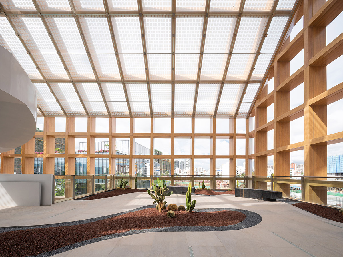 CLOU architects designs Sanya Farm Lab with deep grid modules in China