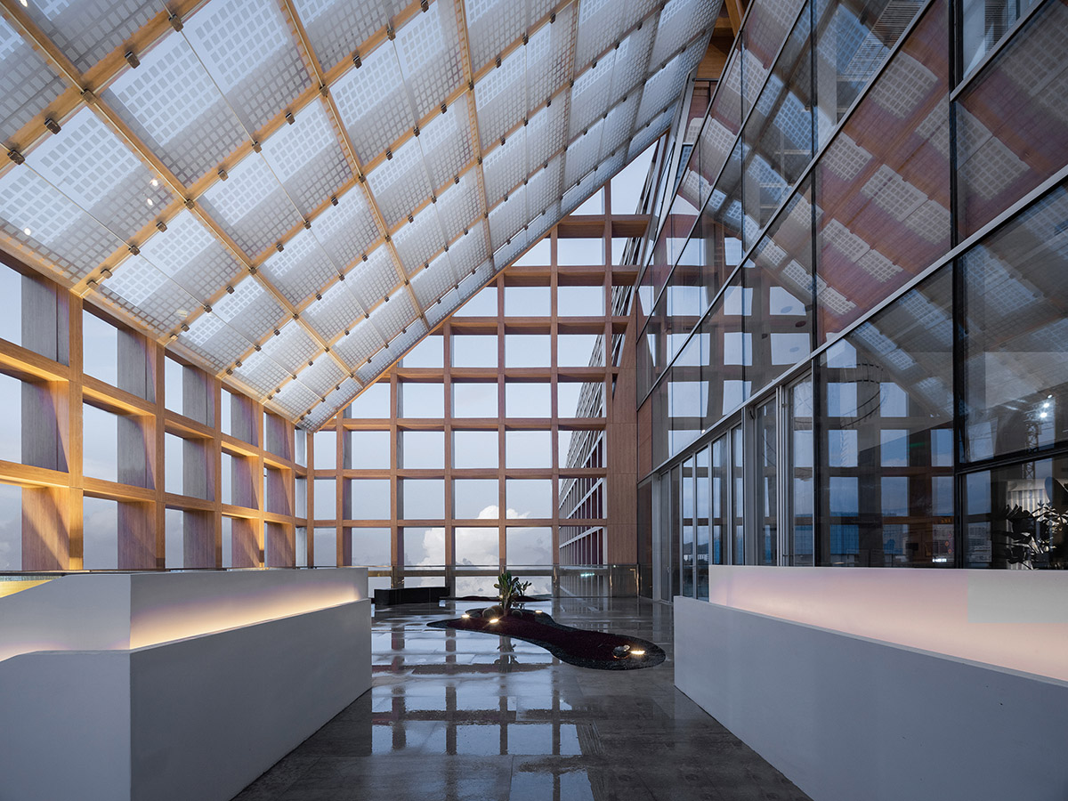 CLOU architects designs Sanya Farm Lab with deep grid modules in China