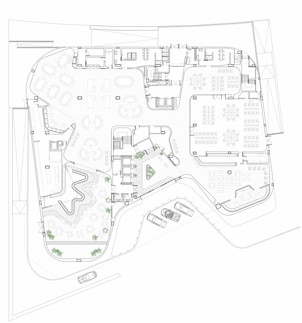 Leisure complex by Clavel Arquitectos features 22-metre cantilevered pool on each side in Spain