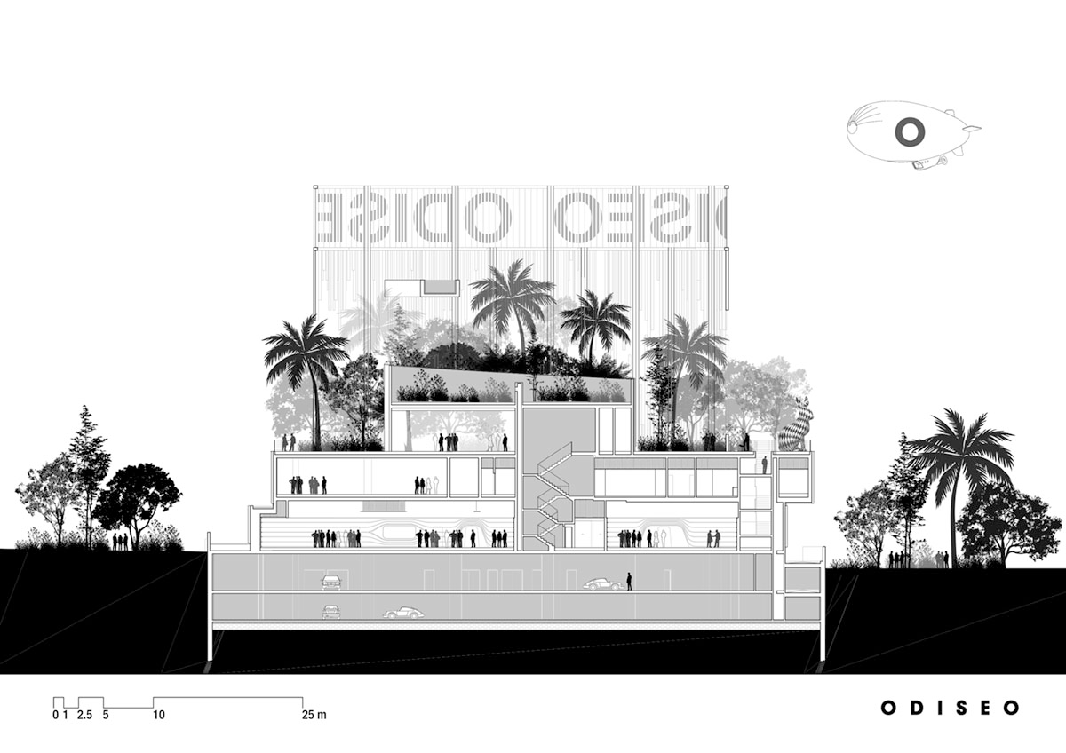 Leisure complex by Clavel Arquitectos features 22-metre cantilevered pool on each side in Spain