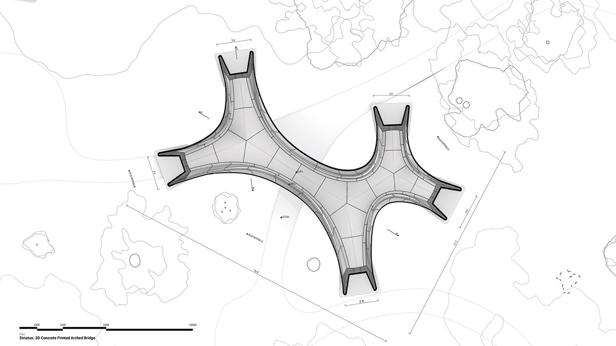 Zaha Hadid Architects and Block Research Group complete 3D-concrete-printed Striatus bridge in Venice