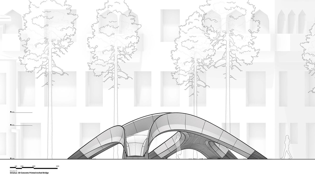 Zaha Hadid Architects and Block Research Group complete 3D-concrete-printed Striatus bridge in Venice